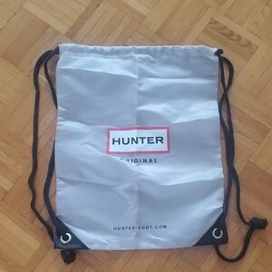 Hunter Original Silver Drawstring Backpack Bag
